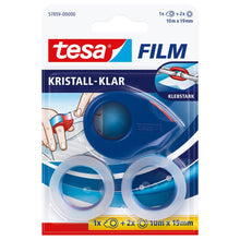 tesafilm 57859 Mini-desenrolador com 2 rolos de tesafilm Crystal Clear, transparente