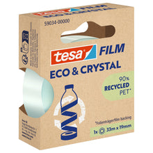 tesafilm Eco & Crystal, transparente, em caixa dobrável suspensa, 33 m x 19 mm