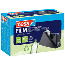 Dispensador de mesa tesa DESK DISPENSER ECONOMY RECYCLED com fita tesafilm CRYSTAL RECYCLED, transparente