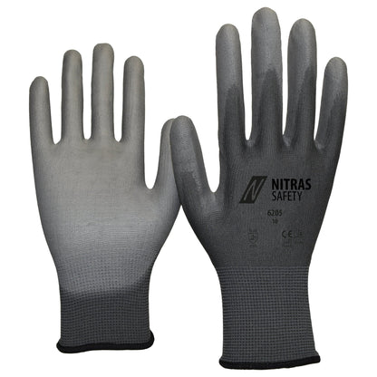 Luvas de nylon NITRAS, cinza