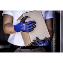 NITRAS SKIN, luvas de nylon, azul / preto