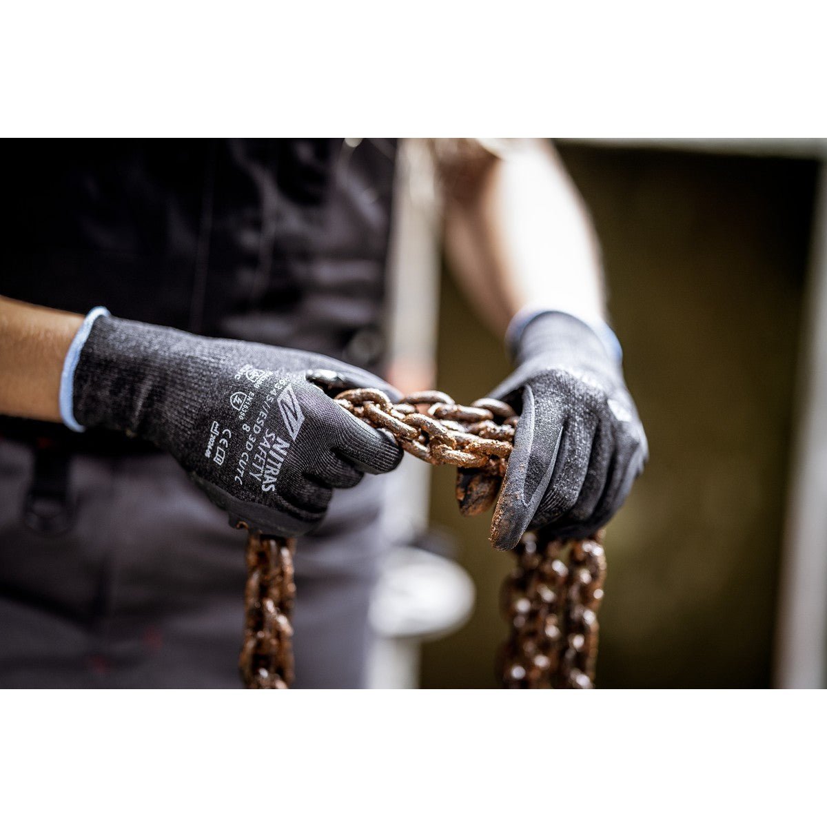 NITRAS ESD 3D CUT C, luvas de proteção contra cortes, antracite / preta