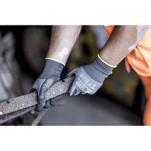 NITRAS ESD 3D CUT D, luvas de proteção contra cortes, cinza / preto