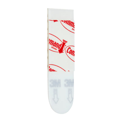 Uma única tira adesiva para poster Command™ 17024 da 3M Deutschland GmbH mostra o logotipo Command em vermelho e o logotipo 3M com setas cinzas - ideal para fixação sem resíduos e fácil de usar para fixar pôsteres.