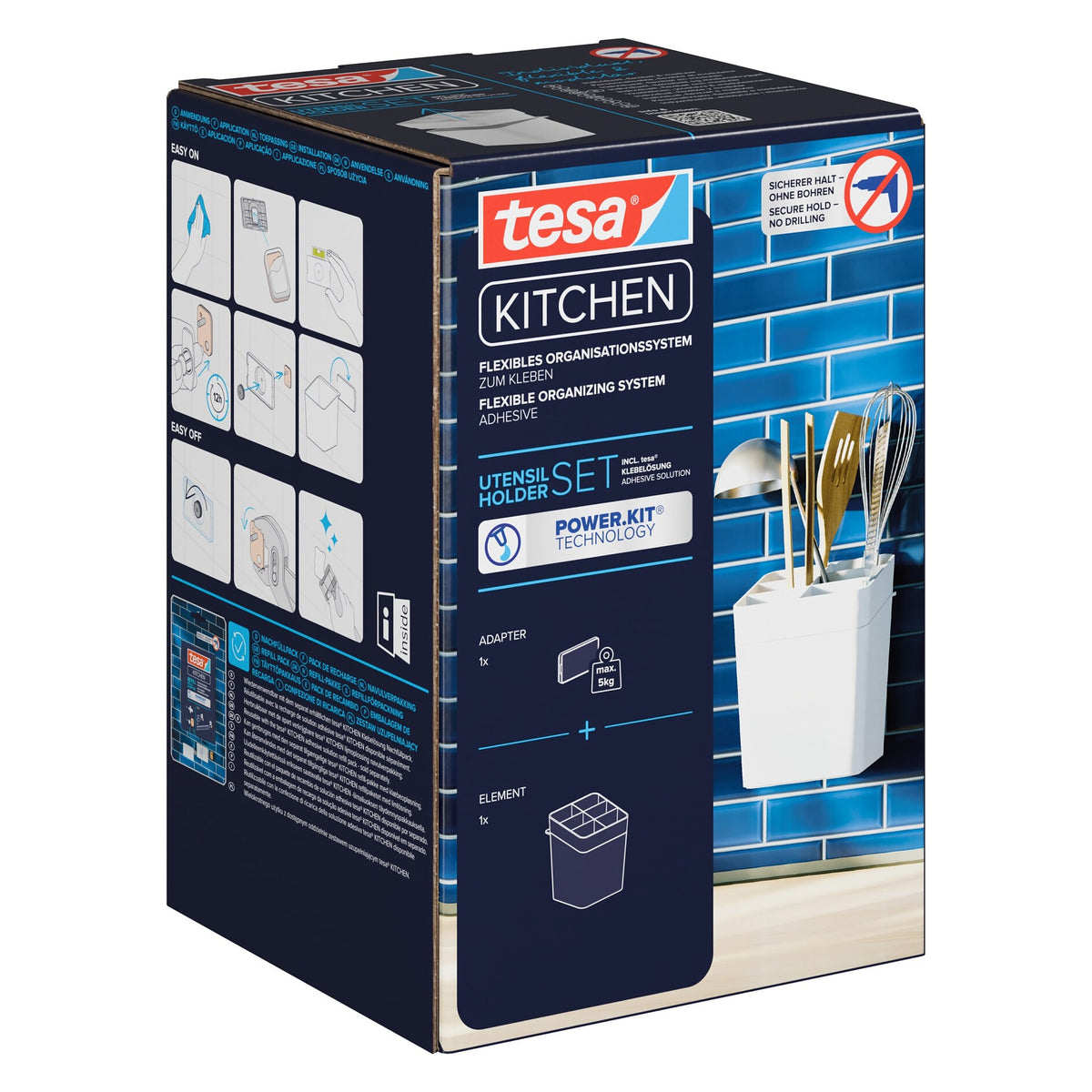 Conjunto de suportes para utensílios de cozinha da tesa