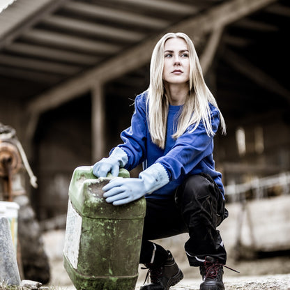 NITRAS BLUE POWER GRIP, luvas de proteção química, azul