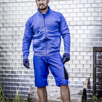 NITRAS MOTION TEX PLUS, calças de trabalho, short, azul royal / preto
