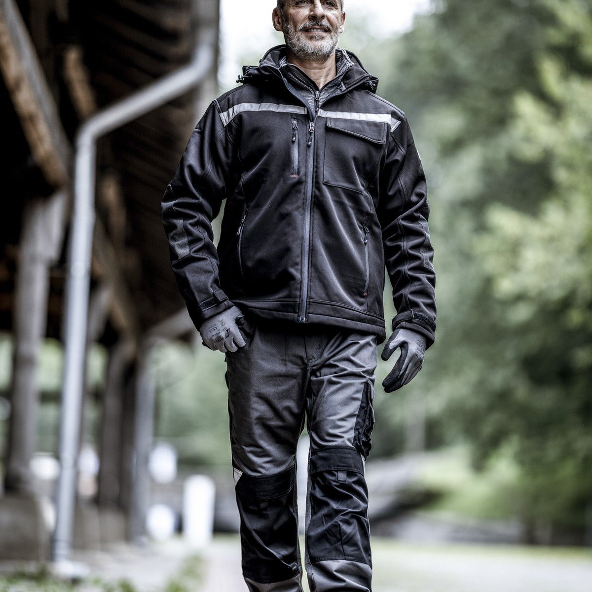 NITRAS MOTION TEX PLUS, jaqueta softshell, preta