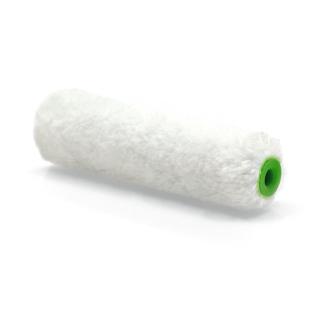 A Nölle Profi Brush Rolo de Pintura Pequeno Plush 10 cm, 12 mm de altura de pelo (Pacote: 10 peças) da Nölle Profi Brush Técnica de Escovas e Pincéis e.K. é apresentada sobre um fundo branco, ideal para trabalhos de pintura precisos.