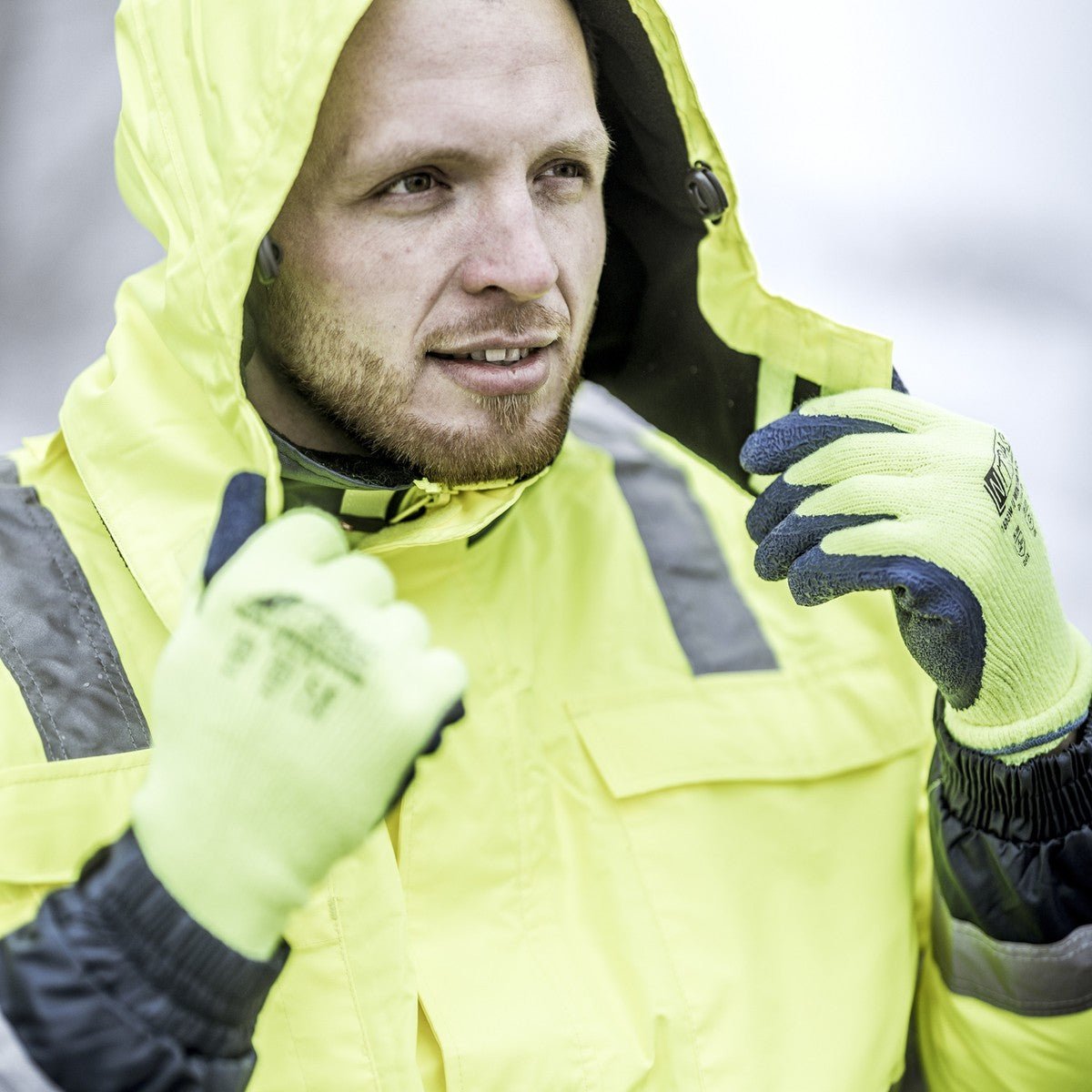 Capuz de inverno removível NITRAS, amarelo neon, poliéster OEKO-TEX: 100% | Pacote (1 peça)