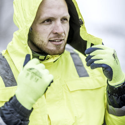 Capuz de inverno removível NITRAS, amarelo neon, poliéster OEKO-TEX: 100% | Pacote (1 peça)