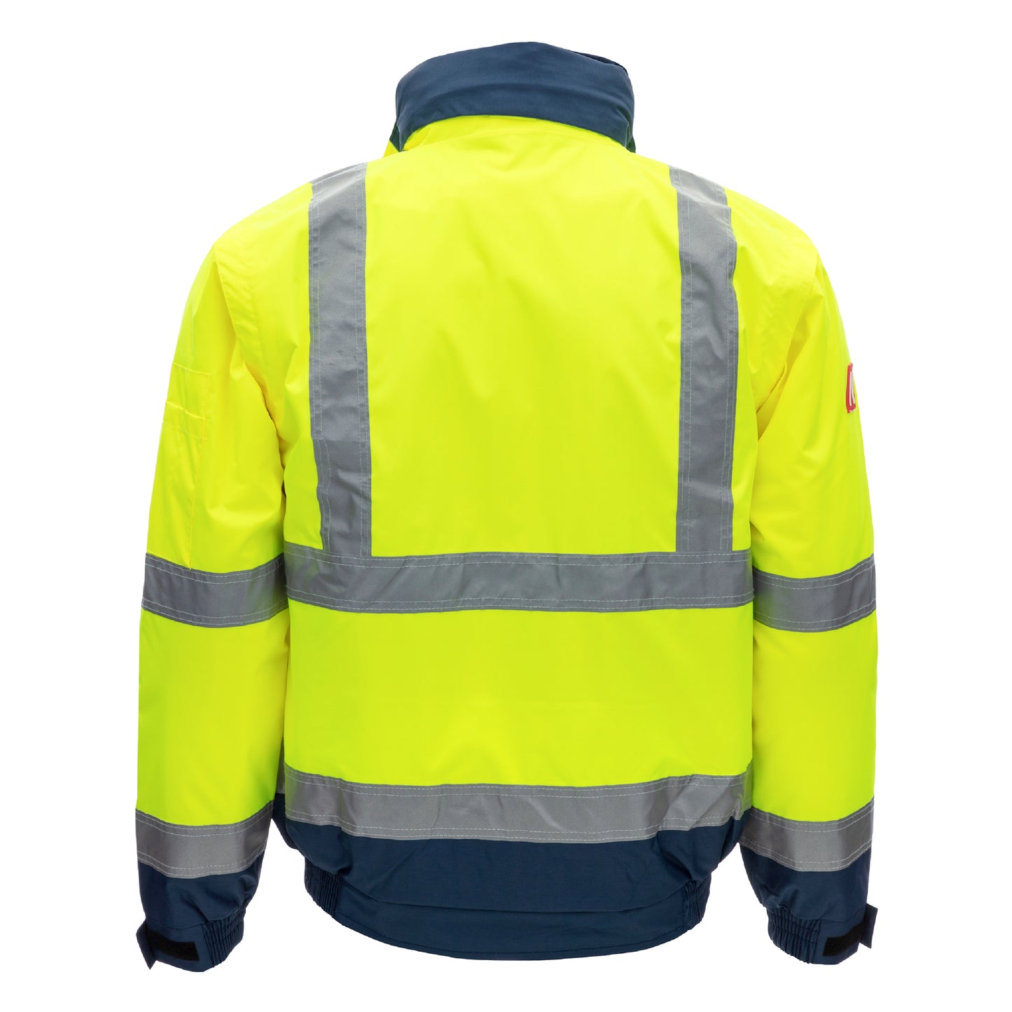NITRAS MOTION TEX VIZ PLUS, jaqueta piloto de alta visibilidade, amarelo neon / azul marinho