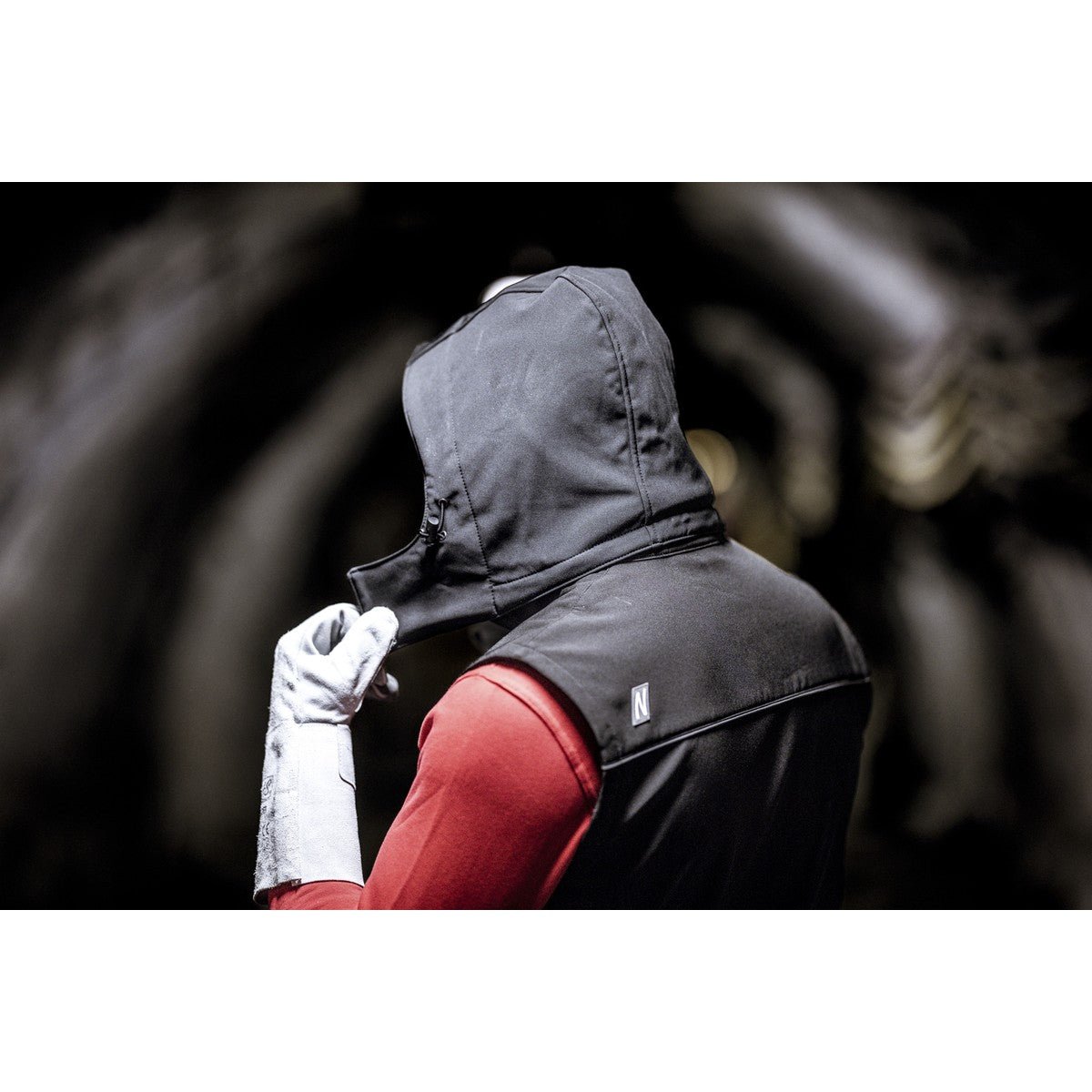 Capuz removível NITRAS, preto, poliéster OEKO-TEX: 94%; Elastano: 6% | Pacote (1 peça)