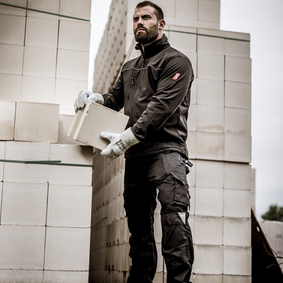 NITRAS MOTION TEX LIGHT, jaqueta softshell, preta