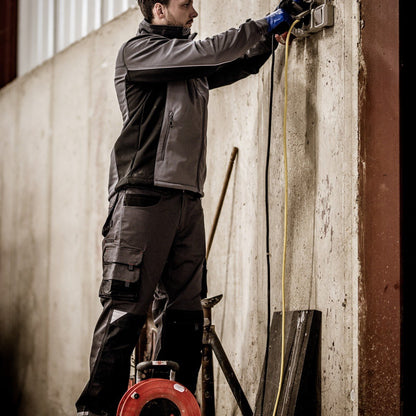 NITRAS MOTION TEX LIGHT, jaqueta softshell, cinza / preto