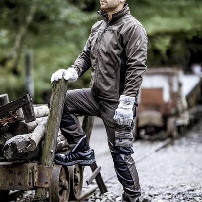 NITRAS MOTION TEX LIGHT, jaqueta softshell, marrom / preto