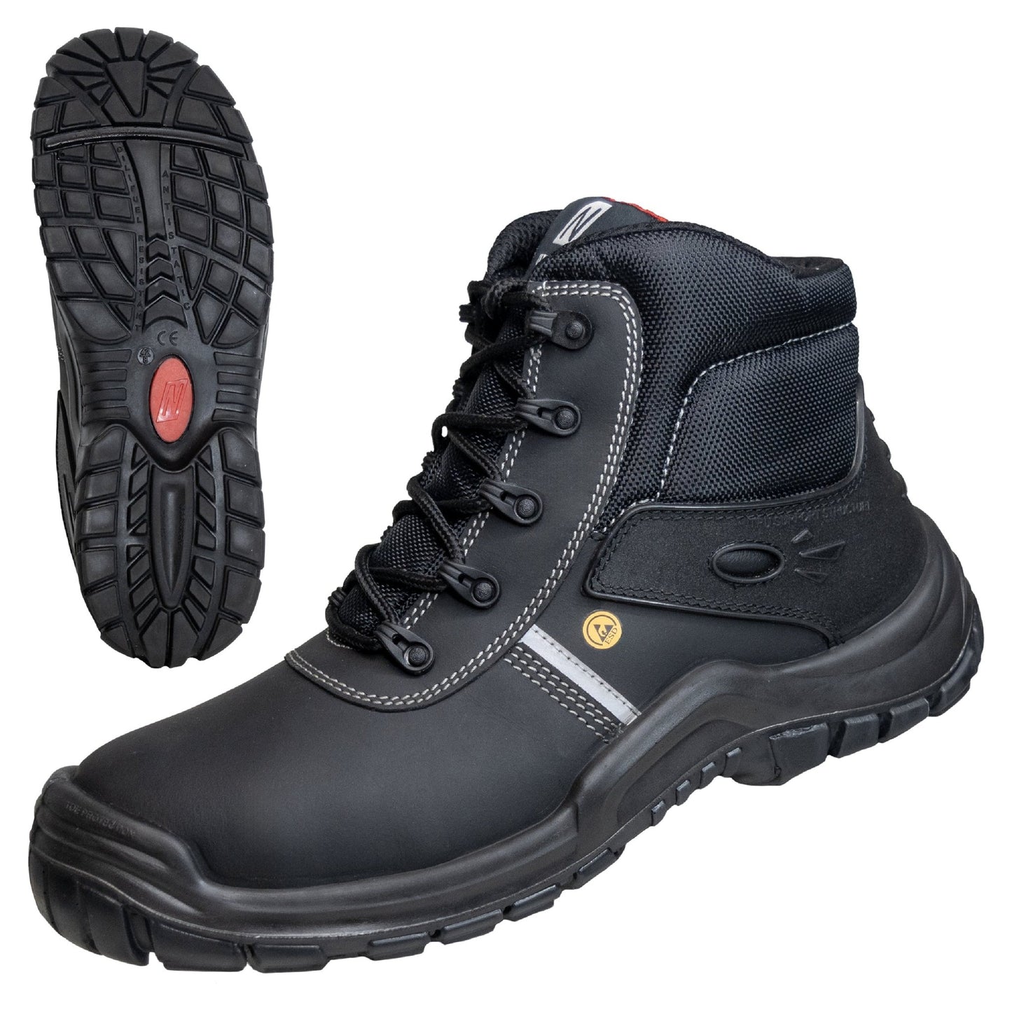 NITRAS UTILITY STEP MID, botas de segurança S3L CI FO SR, pretas