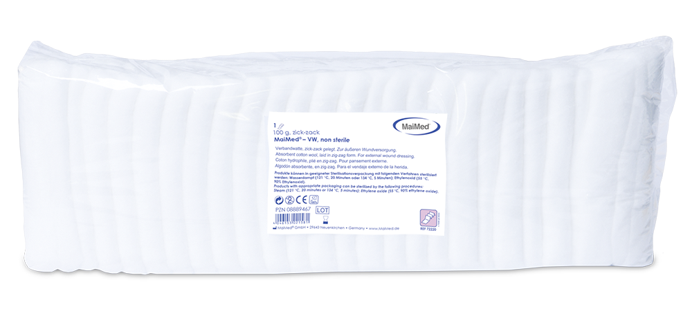 Bolsa de papel alumínio com bandagem em zigue-zague MaiMed-VW