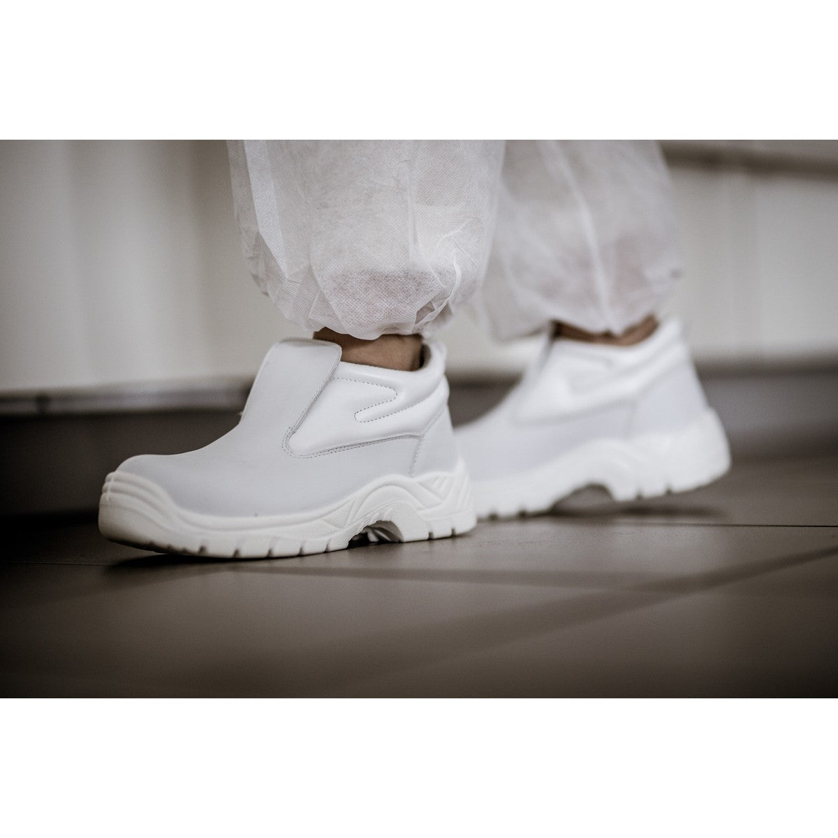 NITRAS CLEAN STEP MID SL, chinelos de segurança S2, branco