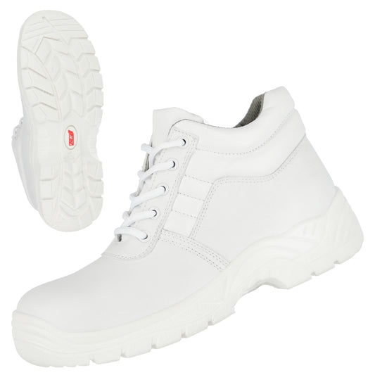 NITRAS CLEAN STEP MID, botas de segurança S2, altura média, branco