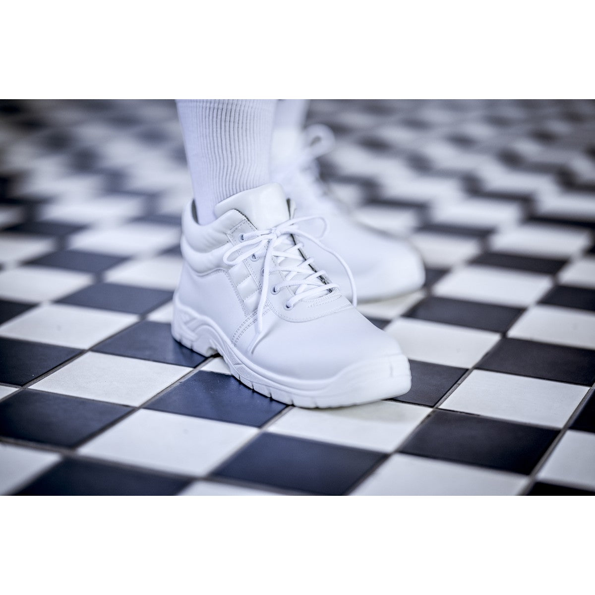 NITRAS CLEAN STEP MID, botas de segurança S2, altura média, branco