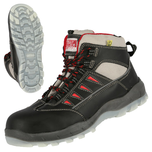 NITRAS SPORT STEP MID, botas de segurança S3, altura média, pretas