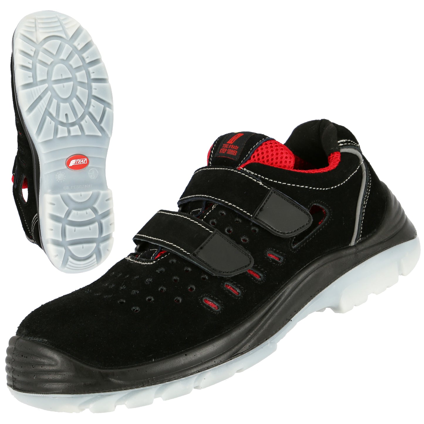 NITRAS EASY STEP SA, sandálias de segurança S1P, pretas