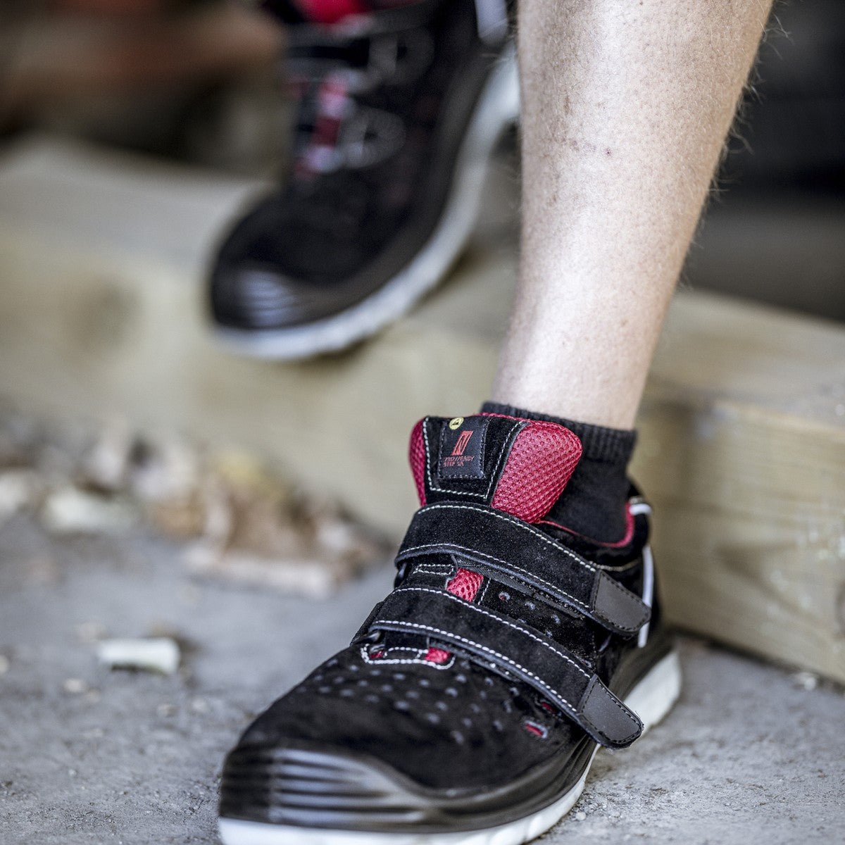 NITRAS EASY STEP SA, sandálias de segurança S1P, pretas