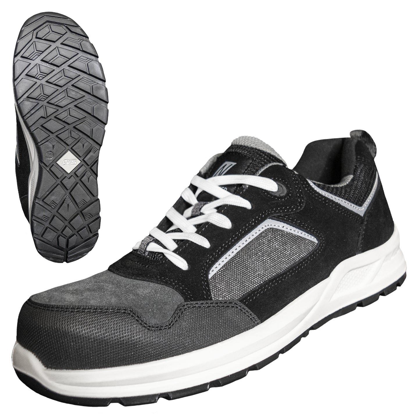 NITRAS CLASSIC STEP, calçado de segurança S1P, cinza / preto