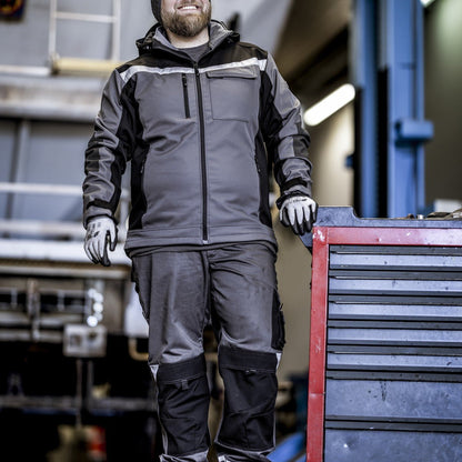 NITRAS MOTION TEX PLUS, jaqueta softshell, cinza / preto