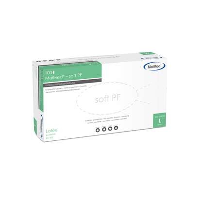 Luvas de exame de látex MaiMed-soft PF não estéreis sem pó 100 peças/caixa