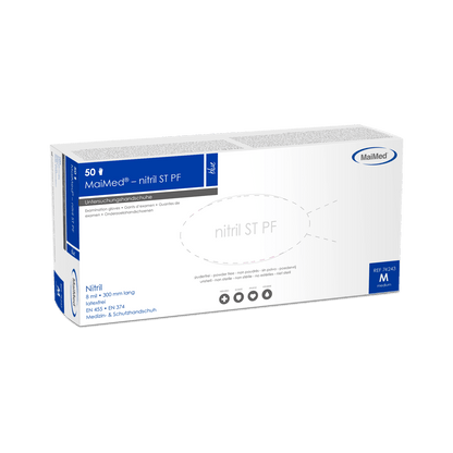 MaiMed-azul nitrila, luvas de proteção não estéreis, sem pó, espessura 8mil 50 peças/caixa