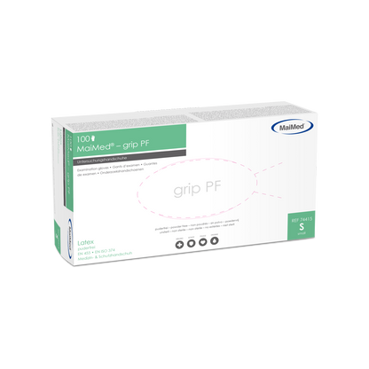 MaiMed-grip PF, luvas de exame de látex não estéreis e sem pó