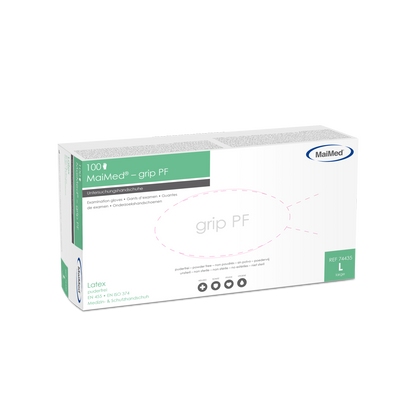 MaiMed-grip PF, luvas de exame de látex não estéreis e sem pó
