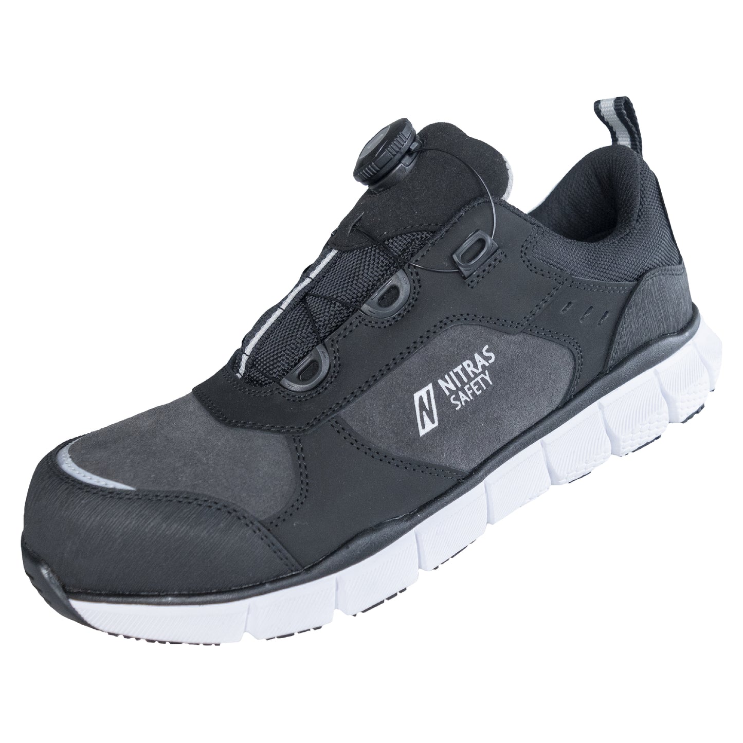 NITRAS SONIC STEP FIT, S3S FO HRO SC SR sapatos baixos de segurança, cinza / preto