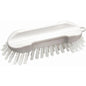 A escova de lavagem Diversey, branca, dura (190x65x30 mm), sem cabo, da Diversey Deutschland GmbH & Co. OHG convence com cerdas duras e cabo curvado - ideal para a limpeza eficaz, fotografada contra um simples fundo branco.