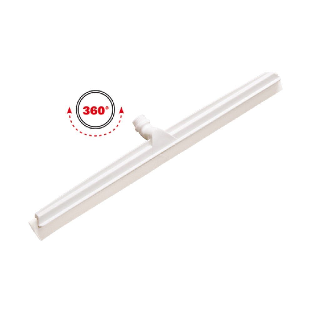 O rodo branco (615 x 32 x 25 mm) da Diversey Deutschland GmbH & Co. OHG possui uma articulação central para fixação do cabo giratória a 360°, o que permite uma limpeza eficiente de superfícies molhadas. A embalagem contém 1 unidade.