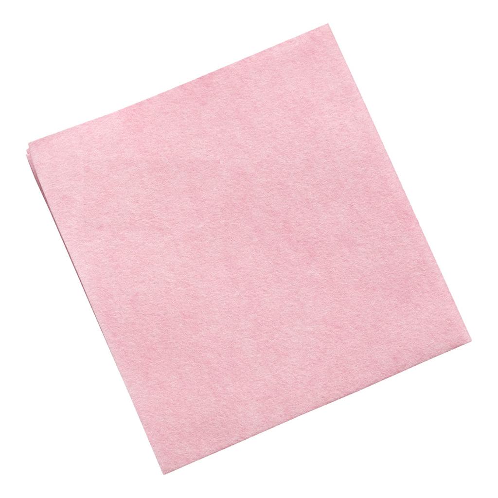 Um único pano de superfície TASKI Allegro Light rosa e quadrado da Diversey Deutschland GmbH & Co. OHG está retratado sobre um fundo branco.
