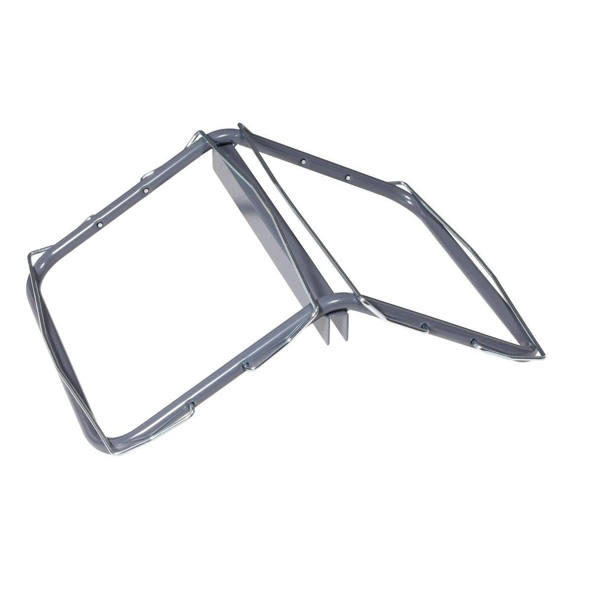 O quadro de saco TASKI, inclinado pela Diversey Deutschland GmbH & Co. OHG, é retangular com dobradiça central e cantos arredondados. Possui vários orifícios e uma borda elevada ao redor para operação manual ergonômica. Embalagem: 1 peça.