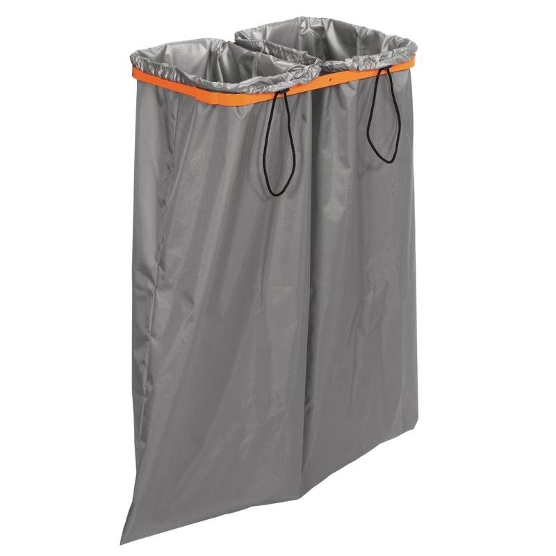 O grande saco de lavagem TASKI (36 l) da Diversey Deutschland GmbH & Co. OHG possui dois compartimentos, uma borda laranja e quatro alças pretas - ideal para profissionais de limpeza. Requer suporte para caixa de panos 7517270 ou 7517371. Embalagem: 1 peça.