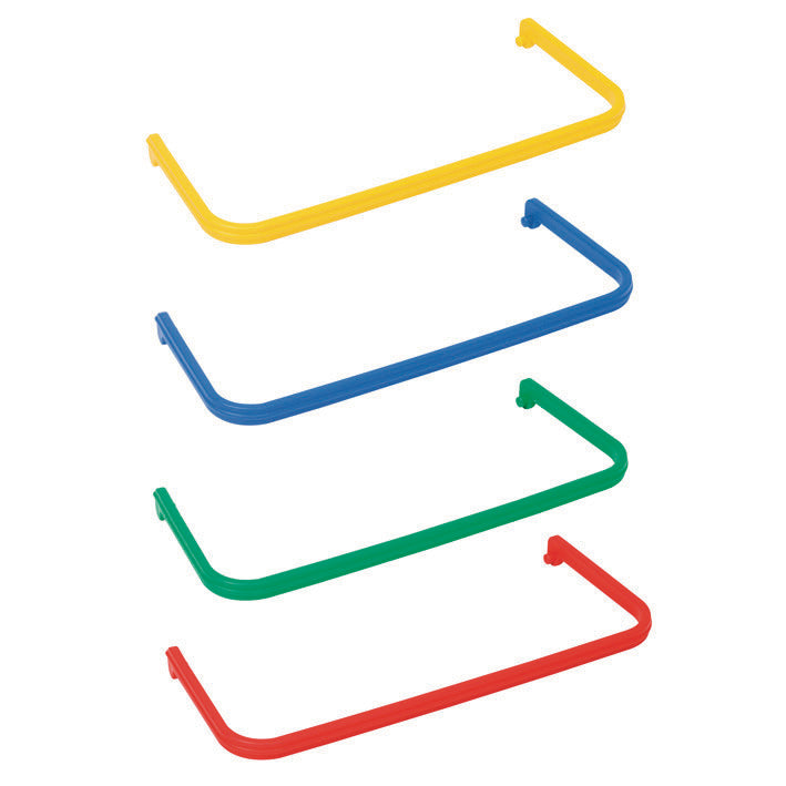 A alça do balde TASKI codificada por cores da Diversey Deutschland GmbH & Co. OHG, adequada para baldes de 7 e 12 litros (7517242, 7517299), está disponível nas cores amarelo, azul, verde e vermelho com uma forma retangular curva e cantos arredondados. Embalagem: 1 peça.