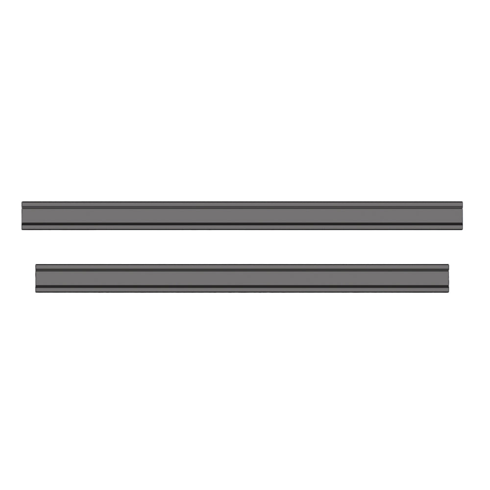 Dois tiras de velcro paralelos Jonmaster (60 cm) da Diversey Deutschland GmbH & Co. OHG estão fixados horizontalmente sobre um fundo branco; a tira superior é mais longa, enquanto a mais curta é uma tira de velcro de substituição do conjunto de 2 peças.