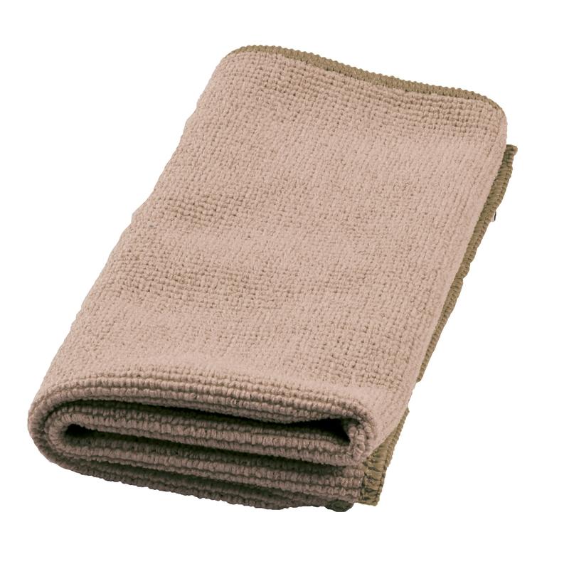 Um pano de limpeza TASKI Jonmaster Ultra Cloth XL 40x40 cm dobrado da Diversey Deutschland GmbH & Co. OHG com superfície texturizada e bordas costuradas está sobre um fundo branco.