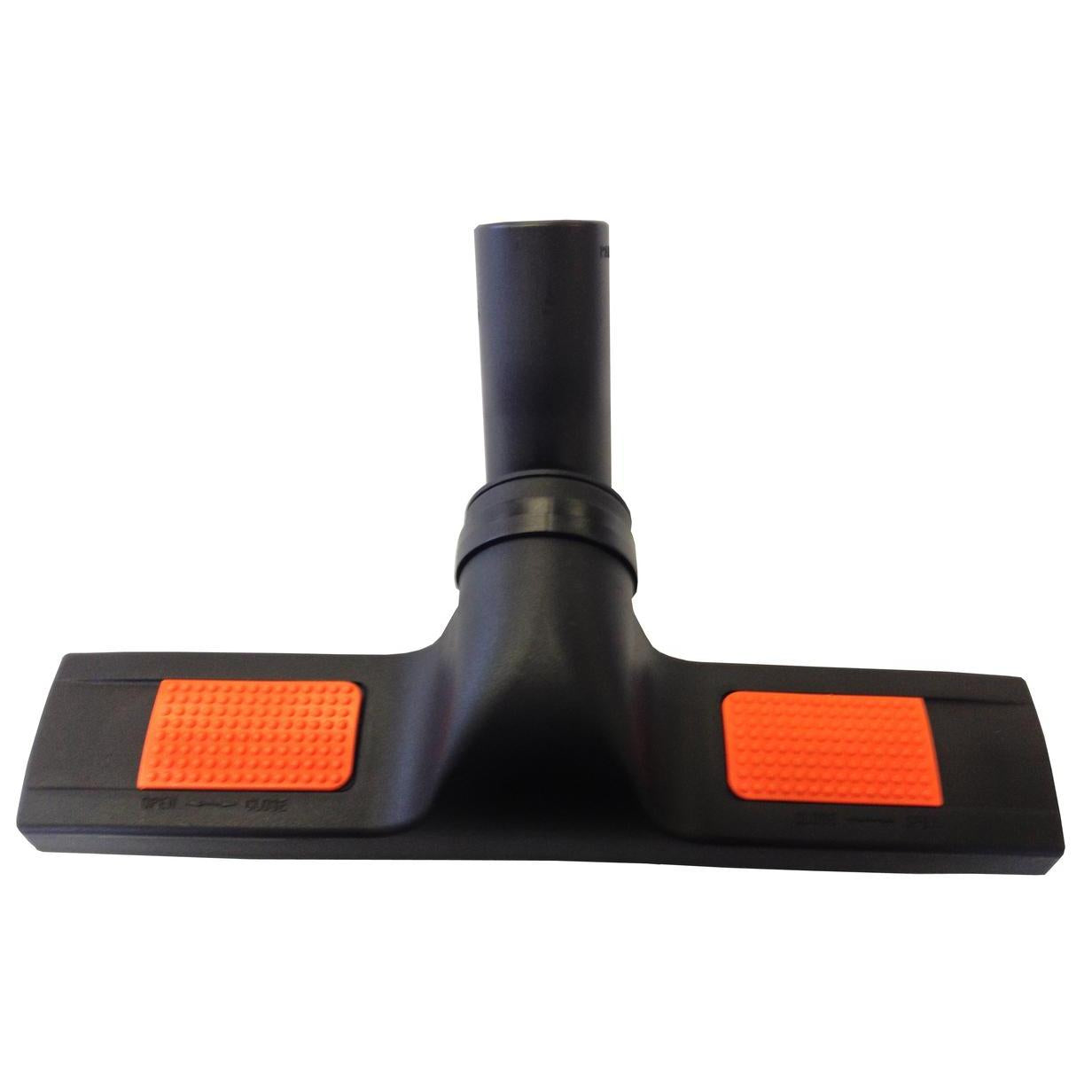 Die Bodendüse 300mm von Diversey Deutschland GmbH & Co. OHG für TASKI Steamer mit 300mm Arbeitsbreite, vorne gezeigt mit zwei orangefarbenen Pads, eignet sich zur professionellen Reinigung; Lieferung: 1 Stück.