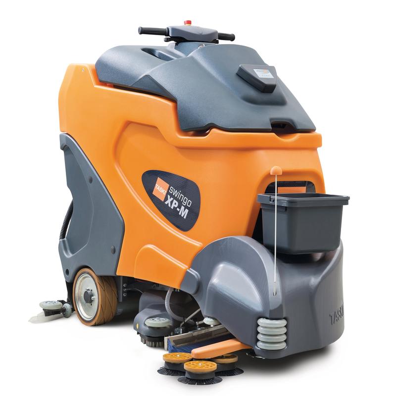 O TASKI swingo XP-M Intellisweep da Diversey Deutschland GmbH & Co. OHG é uma máquina de limpeza com escova micro-rotativa, 4x baterias de 6V-180Ah & carregador - ideal para grandes áreas. Embalagem: 1 peça.