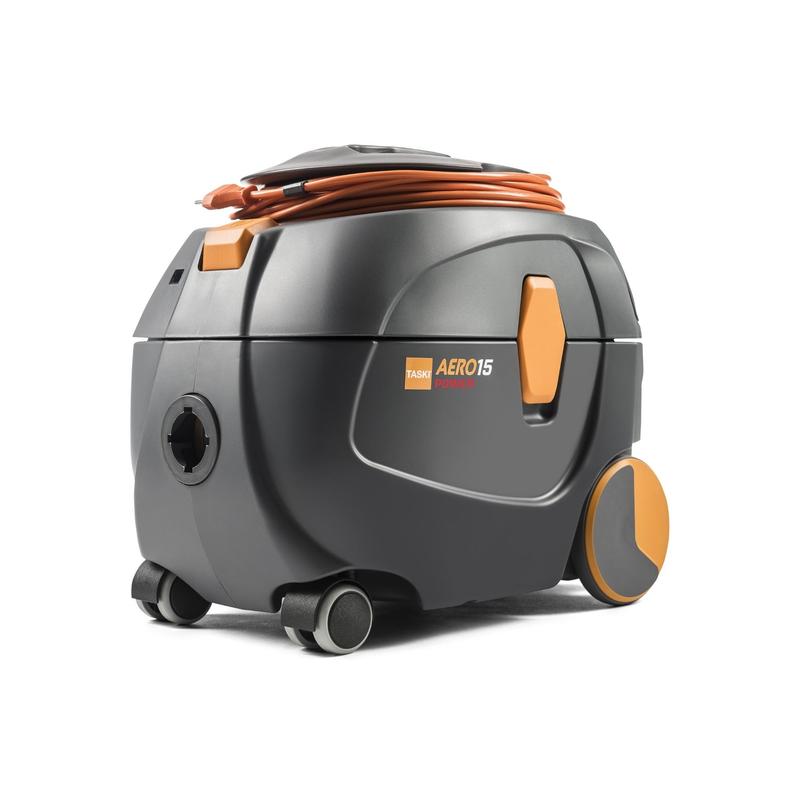 O TASKI Aero 15 Power da Diversey Deutschland é um aspirador de caldeira robusto e silencioso com um motor extra potente de 800W e detalhes em laranja - ideal para a limpeza profissional. Embalagem: 1 unidade.