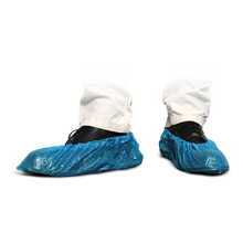 Capas para sapatos MaiMed-Cover PE Capas descartáveis ​​para sapatos em PE, azul, 100 unidades/pacote. | Pacote (100 peças)