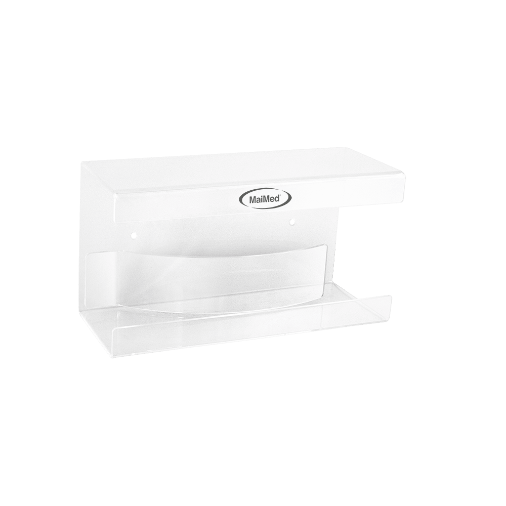 Suporte de parede MaiMed para porta-luvas com mola em acrílico - dimensões: 246x106x135mm - embalagem de 1 | Pacote (1 peça)