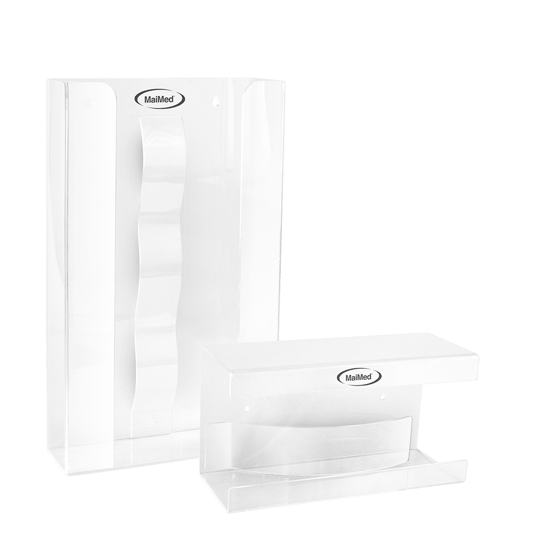 Suporte de parede MaiMed para porta-luvas com mola em acrílico - dimensões: 246x106x135mm - embalagem de 1 | Pacote (1 peça)