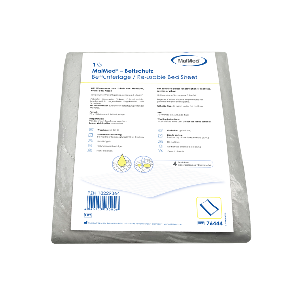 Protetor de cama / almofada de cama MaiMed, lavável